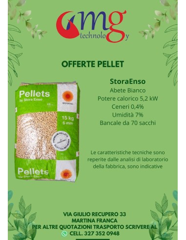 Pellet StoraEnso -70 Sacchi €8,15