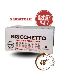 5 Scatole da 18 kg Bricchetto ottagonale SatisFire puro...