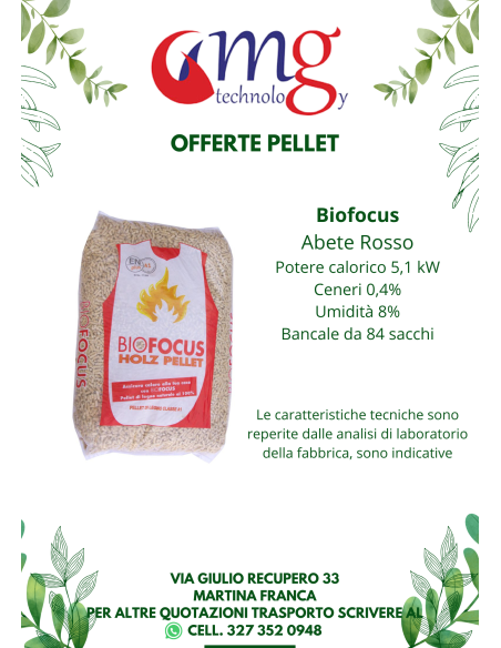 Pellet Biofocus - 70 sacchi €7,70